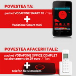 Concurs "Romanii au initiativa": castiga 8 pachete Vodafone Smart 10 si 8 pachete Vodafone Office Complet