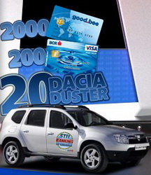 Concurs "Stii Banking si Castigi": castiga 20 de masini Dacia Duster si alte mii de premii in bani