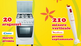 Castiga 20 aragazuri Candy si 210 mixere Moulinex