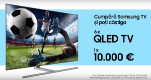 Câștigă 10.000 de euro sau 6 televizoare Samsung QLED